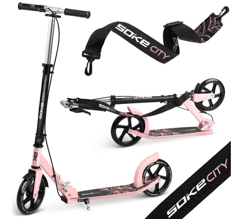 Hulajnoga Soke City czarno - różowa