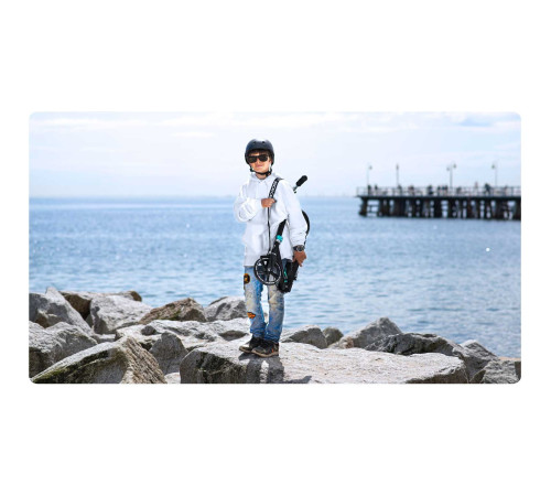 Самокат Soke City 1590 чорно-бірюзовий