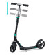 Самокат Soke City 1590 чорно-бірюзовий