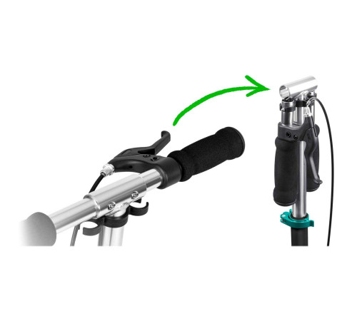 Самокат Soke City 1590 чорно-бірюзовий