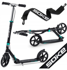 Самокат Soke City 1590 чорно-бірюзовий