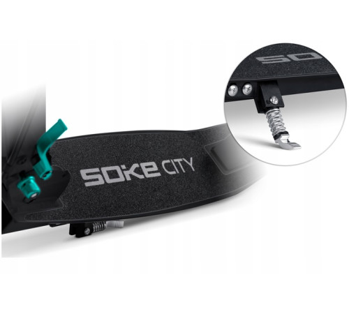 Самокат Soke City 1590 чорно-бірюзовий