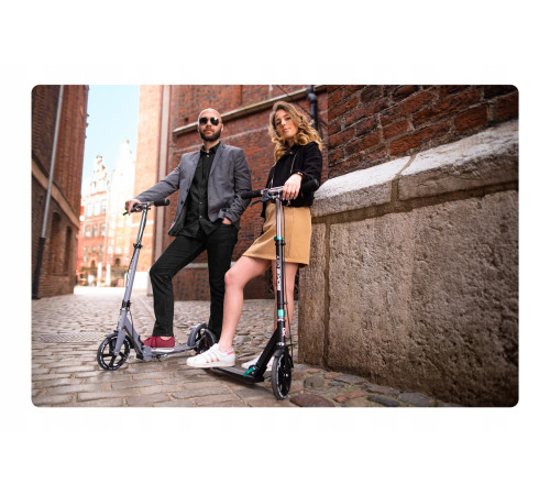 Самокат Soke City 1590 чорно-бірюзовий