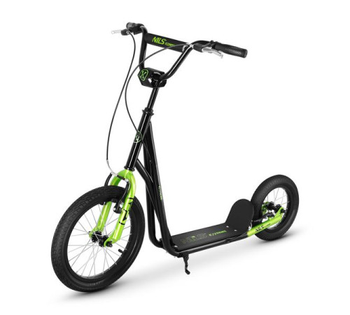 Самокат NILS EXTREME WH10201, чорно-зелений