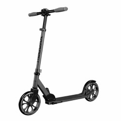 Самокат HUDORA BigWheel Up 200, чорно-сірий