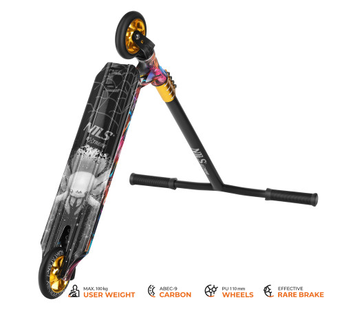 Самокат трюковий NILS EXTREME HS221 SPIDER PRO чорний