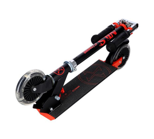 Самокат складний Nils Extreme HD120L, чорно-червоний