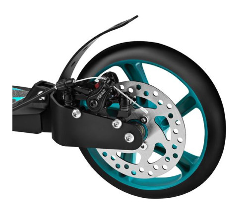 Самокат складний Nils Extreme HM124T, чорно-блакитний