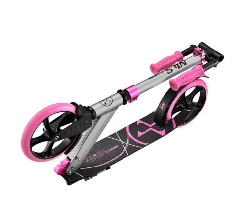 Самокат складний Nils Extreme HM127 сіро-рожевий