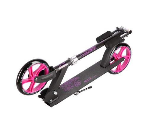 Самокат складний Nils Extreme HM603, чорно-рожевий