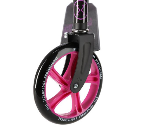 Самокат складний Nils Extreme HM603, чорно-рожевий