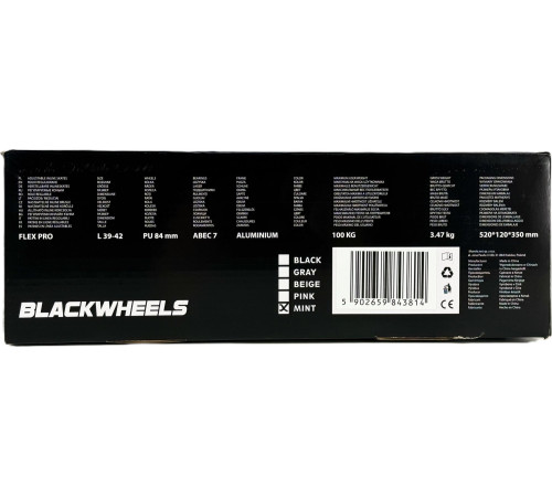 Роликові ковзани Blackwheels Flex Pro L - розмір 38-41, м'ятні Роликові ковзани Blackwheels Flex Pro L - розмір 38-41, м'ятні