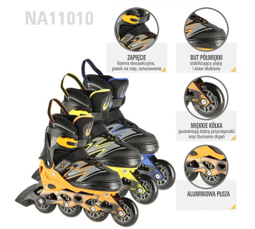 Роликові ковзани NILS EXTREME NA11010 розм. L (39-42) чорно-сині Роликові ковзани NILS EXTREME NA11010 розм. L (39-42) чорно-сині