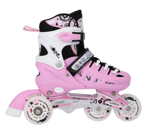 Роликові ковзани 4в1 NILS EXTREME NH10905 розмір M 35-38, рожеві