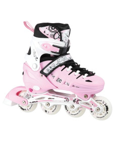 Роликові ковзани 4в1 NILS EXTREME NH1090 розмір S 31-34, рожеві