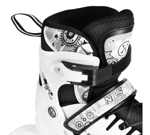 Роликові ковзани 4в1 NILS EXTREME NH10905 розмір S 31-34, чорно-білі