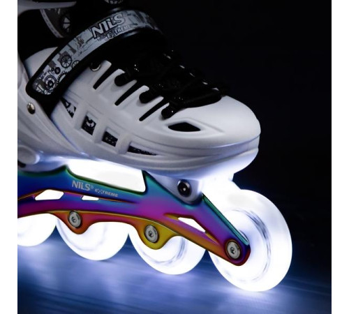 Роликові ковзани 4в1 NILS EXTREME NH10905 розмір S 31-34, чорно-білі