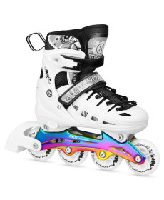 Роликові ковзани 4в1 NILS EXTREME NH10905 розмір L 39-42, чорно-білі