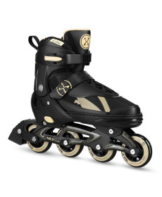 Роликові ковзани 2в1 NILS EXTREME NH382 розмір S 32-35, чорно-золотисті