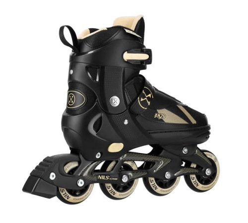 Роликові ковзани 2в1 NILS EXTREME NH382 розмір S 32-35, чорно-золотисті