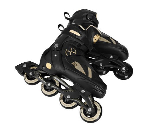 Роликові ковзани 2в1 NILS EXTREME NH382 розмір S 32-35, чорно-золотисті