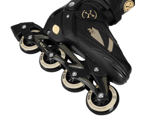 Роликові ковзани 2в1 NILS EXTREME NH382 розмір S 32-35, чорно-золотисті