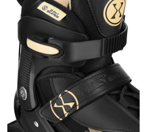 Роликові ковзани 2в1 NILS EXTREME NH382 розмір S 32-35, чорно-золотисті