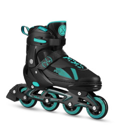 Роликові ковзани 2в1 NILS EXTREME NH382 розмір XS 28-31, чорно-зелені