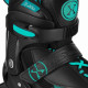 Роликові ковзани 2в1 NILS EXTREME NH382 розмір XS 28-31, чорно-зелені