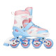 Роликові ковзани з комплектом захисту NILS EXTREME Moonbeam NA0189 розмір M 35-38, блакитно-рожеві