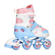 Роликові ковзани з комплектом захисту NILS EXTREME Moonbeam NA0189 розмір L 39-42, блакитно-рожеві