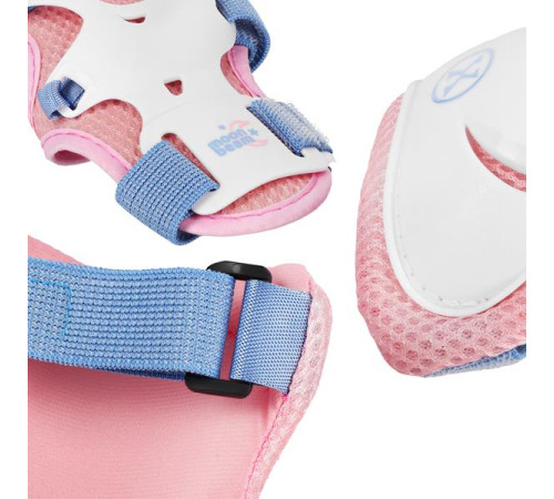 Роликові ковзани з комплектом захисту NILS EXTREME Moonbeam NA0189 розмір L 39-42, блакитно-рожеві