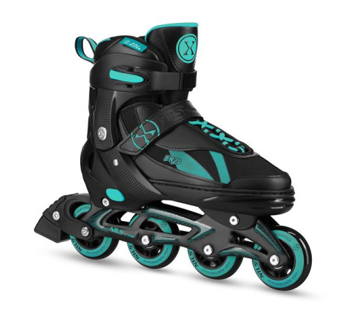NH382 IN-LINE SKATES/HOCKEY ICE SKATES SET 2IN1 ENZO GREEN SIZE L(40-43) NILS EXTREME