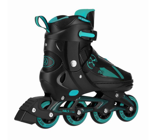 NH382 IN-LINE SKATES/HOCKEY ICE SKATES SET 2IN1 ENZO GREEN SIZE L(40-43) NILS EXTREME