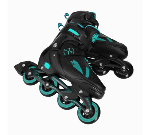 NH382 IN-LINE SKATES/HOCKEY ICE SKATES SET 2IN1 ENZO GREEN SIZE L(40-43) NILS EXTREME