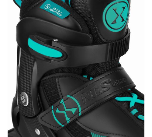 NH382 IN-LINE SKATES/HOCKEY ICE SKATES SET 2IN1 ENZO GREEN SIZE L(40-43) NILS EXTREME