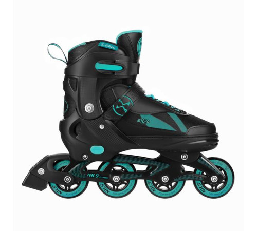 NH382 IN-LINE SKATES/HOCKEY ICE SKATES SET 2IN1 ENZO GREEN SIZE L(40-43) NILS EXTREME