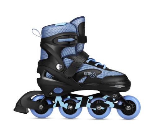 Роликові ковзани з комплектом захисту NILS EXTREME Moonbeam NA0189 розмір M 35-38, чорно-сині