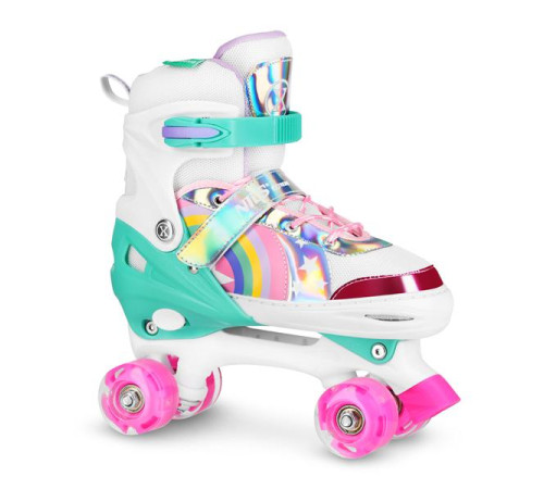 NQ0187 LED ROLLER SKATES RAINBOW SIZE. L(39-41) NILS EXTREME