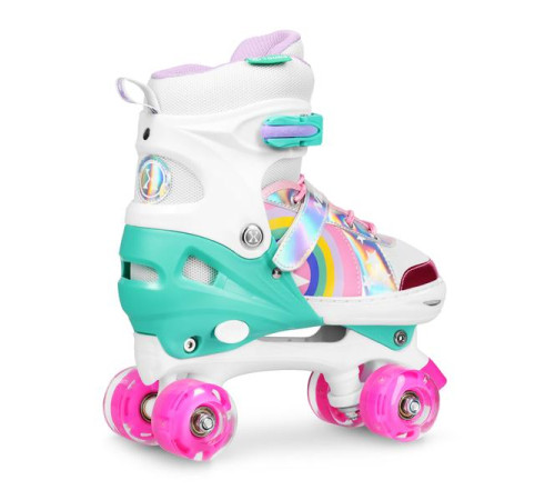 NQ0187 LED ROLLER SKATES RAINBOW SIZE. L(39-41) NILS EXTREME