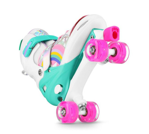 NQ0187 LED ROLLER SKATES RAINBOW SIZE. L(39-41) NILS EXTREME