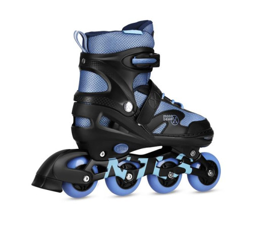 Роликові ковзани з комплектом захисту NILS EXTREME Moonbeam NA0189 розмір L 39-42, чорно-сині