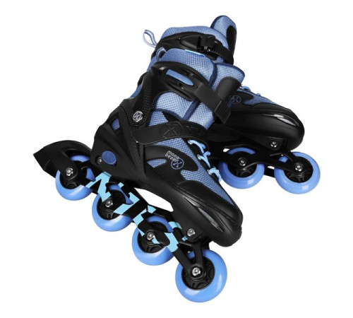 Роликові ковзани з комплектом захисту NILS EXTREME Moonbeam NA0189 розмір L 39-42, чорно-сині