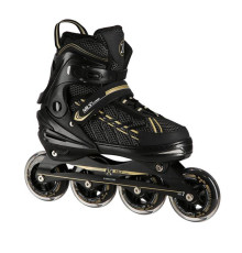 Роликові ковзани NILS EXTREME NA1128 розмір L 39-42, чорно-золотисті