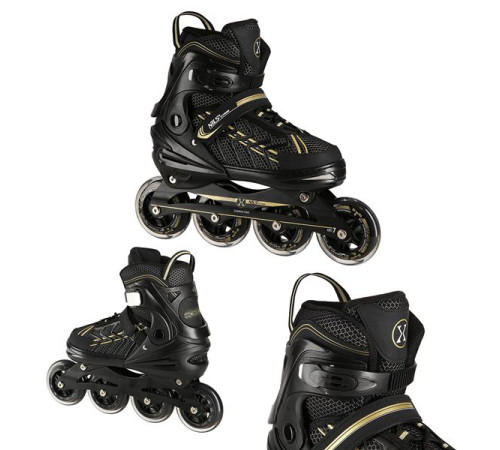Роликові ковзани NILS EXTREME NA1128 розмір L 39-42, чорно-золотисті