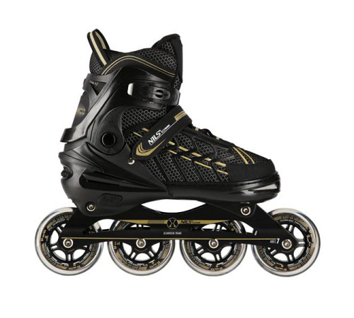Роликові ковзани NILS EXTREME NA1128 розмір L 39-42, чорно-золотисті