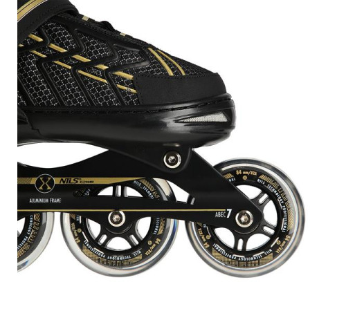 Роликові ковзани NILS EXTREME NA1128 розмір L 39-42, чорно-золотисті