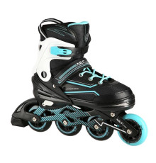 Роликові ковзани NILS EXTREME NA1169A розмір M 35-38, чорно-блакитні