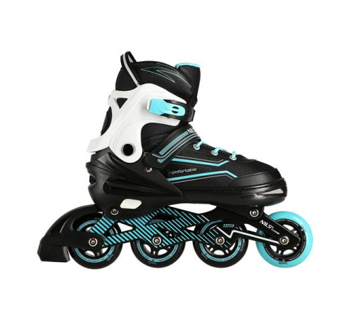 Роликові ковзани NILS EXTREME NA1169A розмір M 35-38, чорно-блакитні