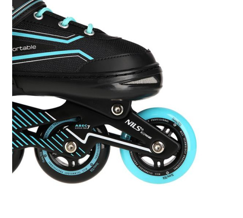 Роликові ковзани NILS EXTREME NA1169A розмір M 35-38, чорно-блакитні